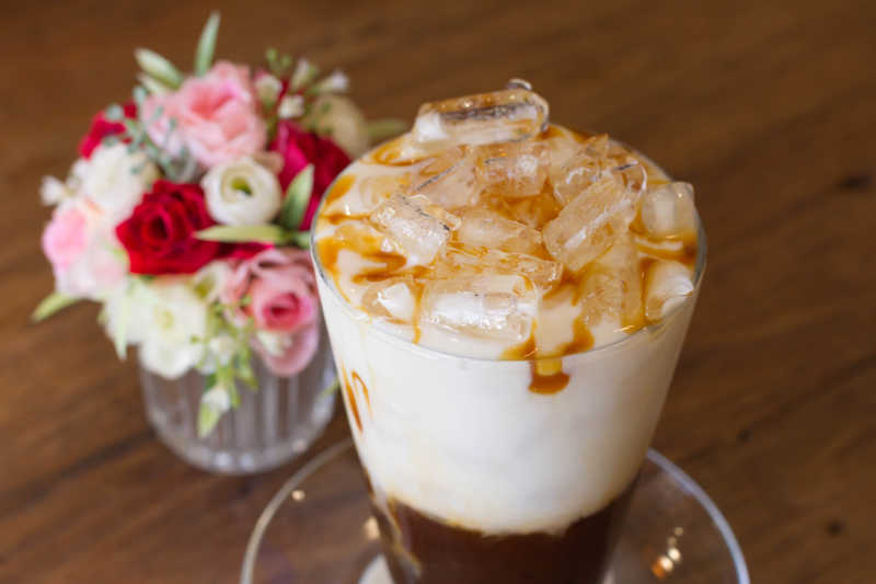 加牛奶的冰咖啡