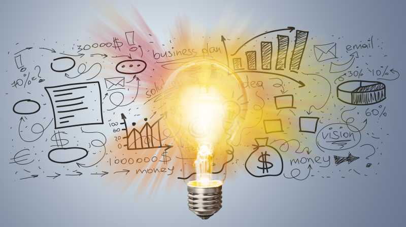 灯泡照耀下的商业理念