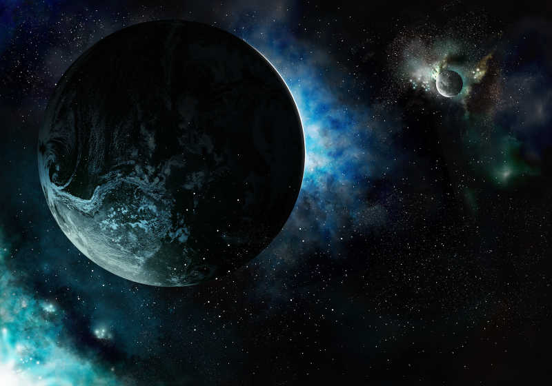 宇宙中的发光行星