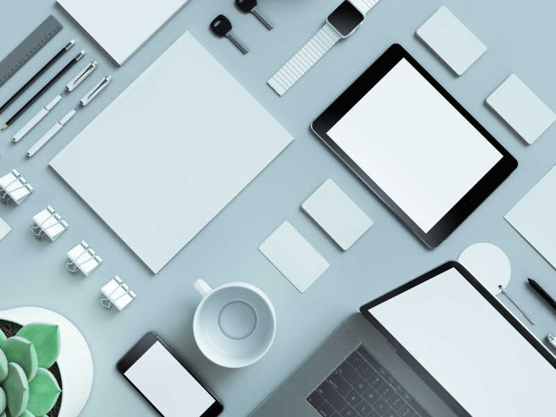 茶杯平板笔记本电脑手机