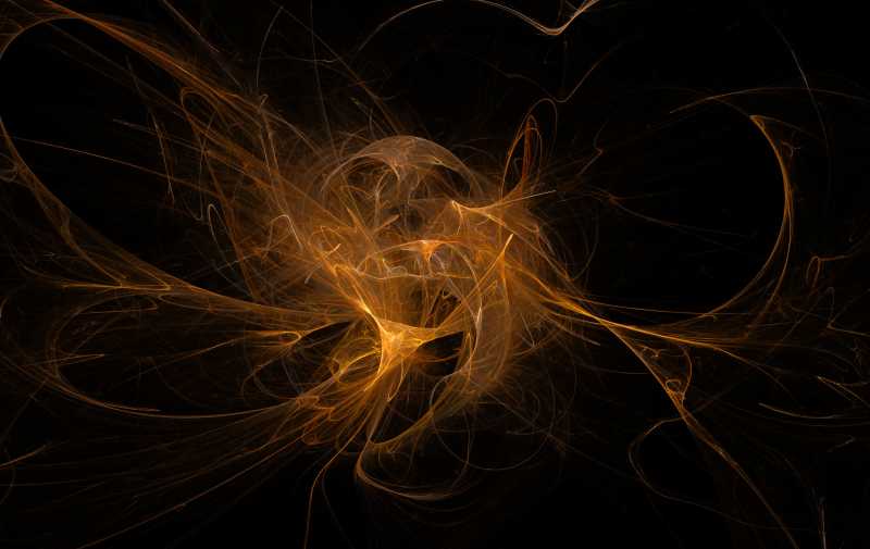 由金色科技线条组成的科技背景