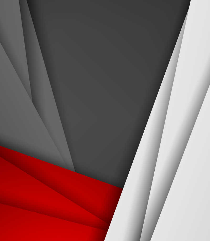 有红黑白灰四种颜色的不规则矢量图