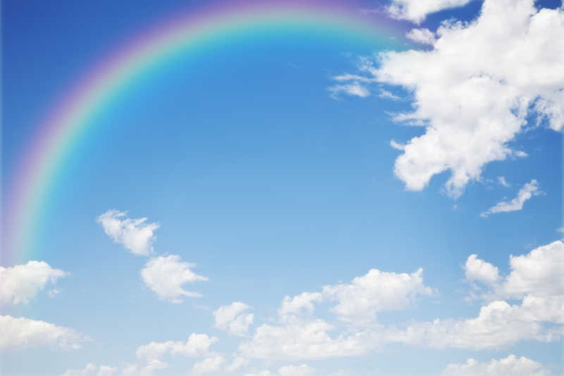 彩虹天空图片真实照片图片