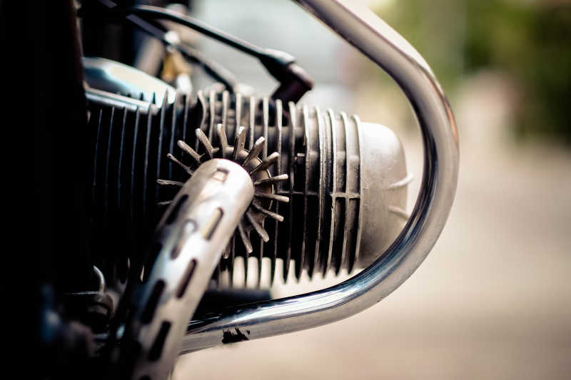 炫酷摩托车局部特写