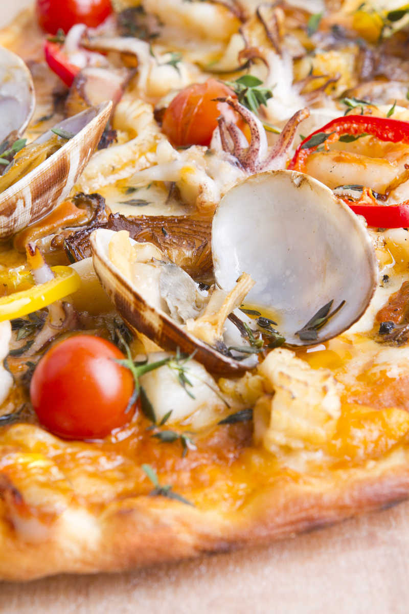 美味意大利海鲜比萨