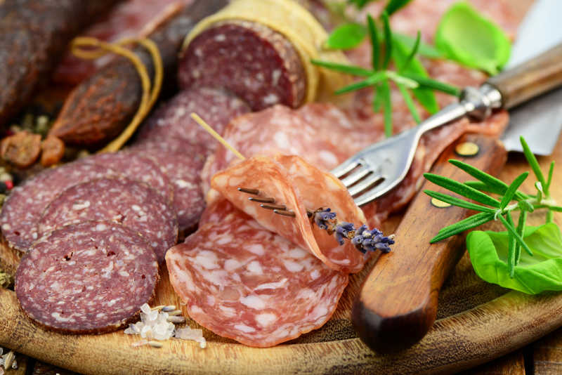 意大利香肠切片