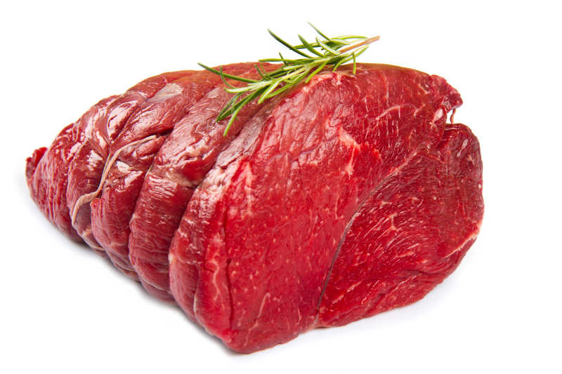 新鲜的生牛肉片