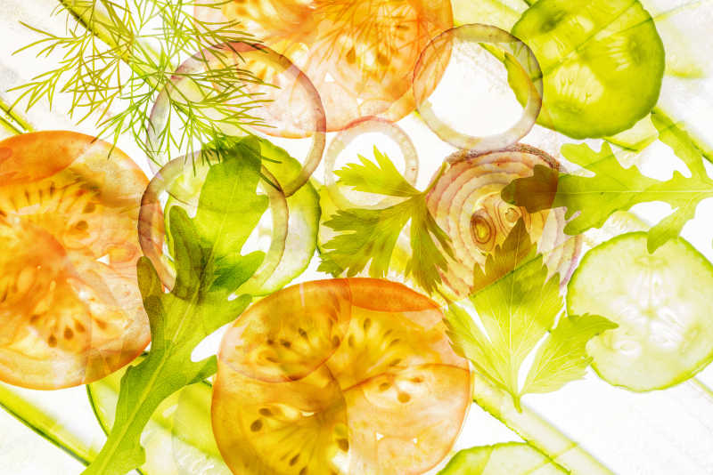 健康蔬菜片背景