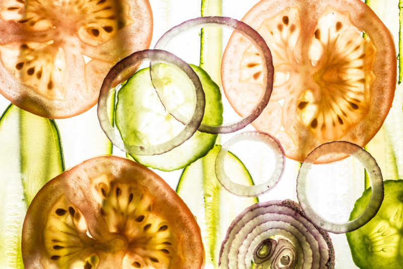 蔬菜片纹理背景