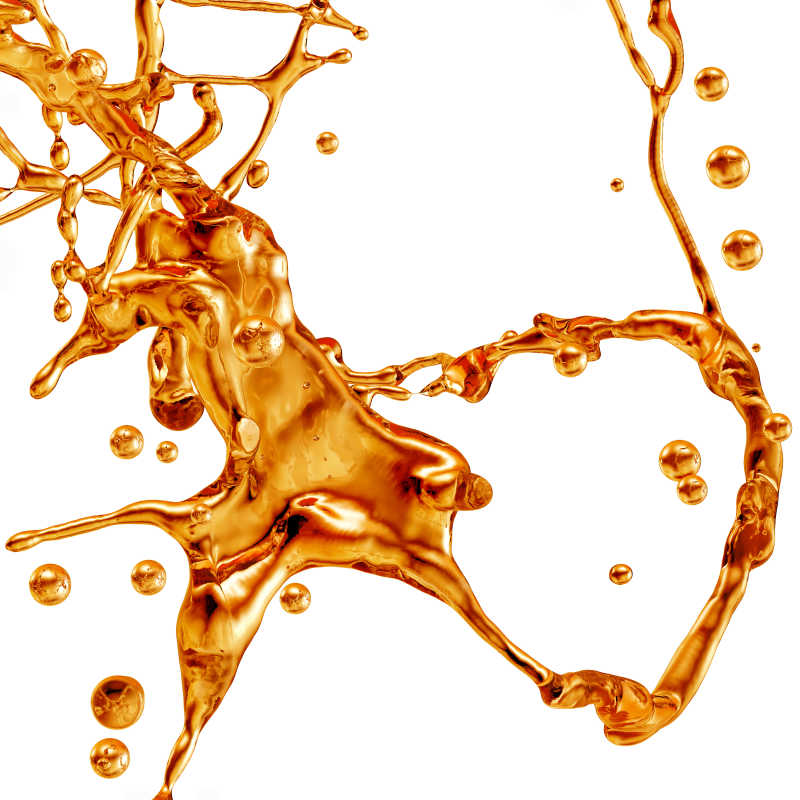 饮料在空中飞溅起来的样子