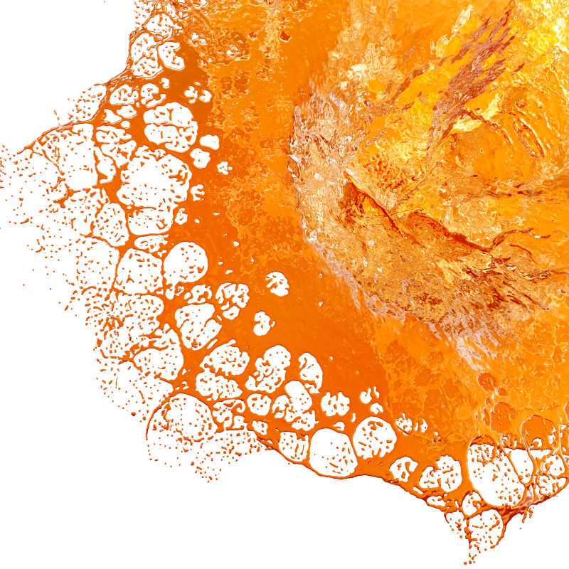 啤酒飞溅的样子