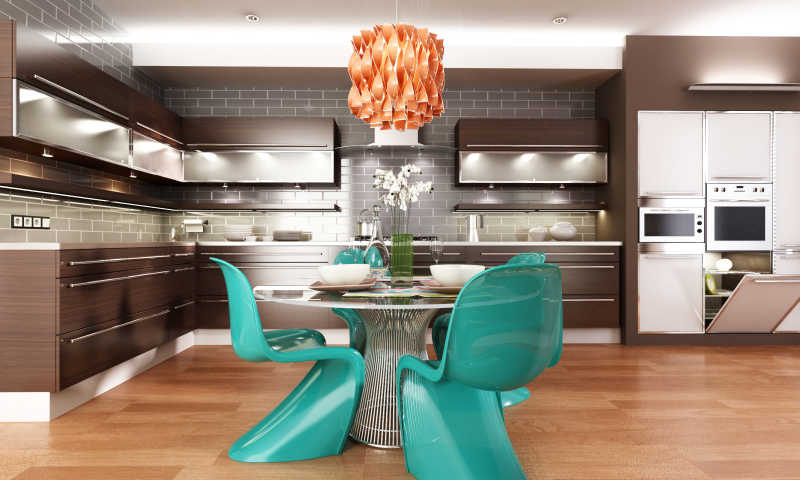 厨房里的现代化厨具