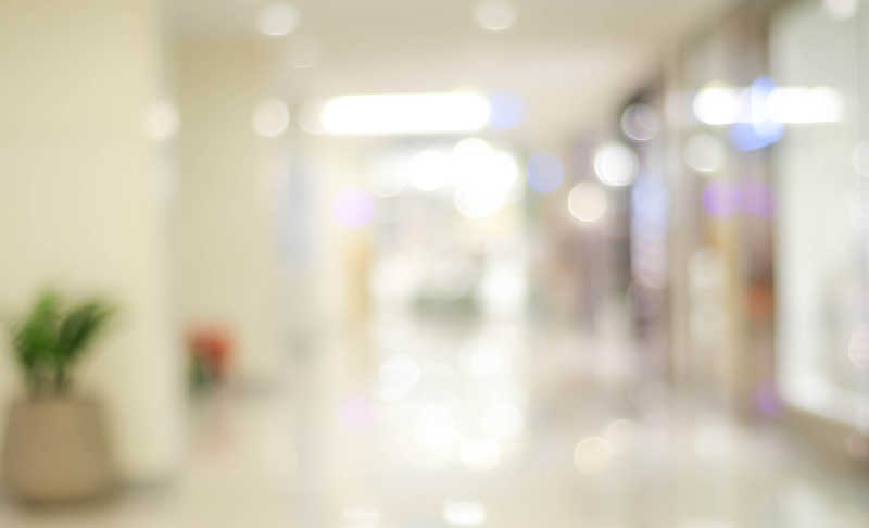 模糊的室内商店特写