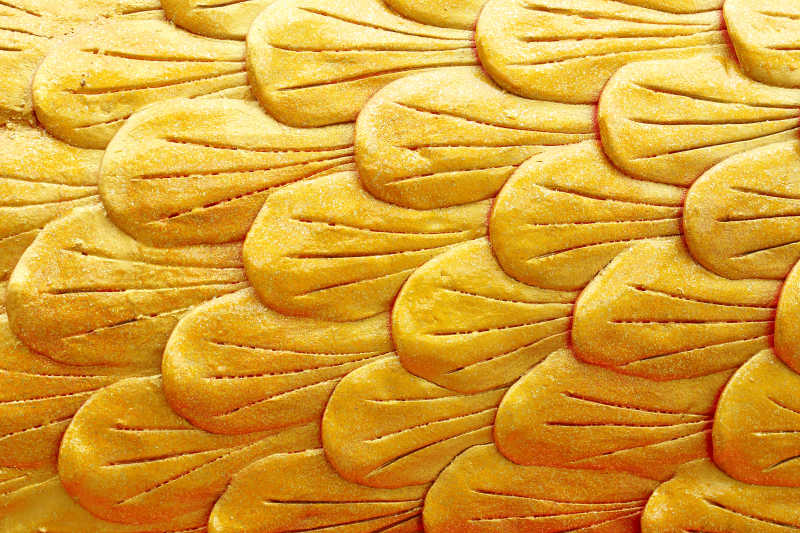 金色规律纹理背景特写