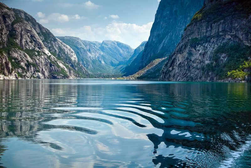 挪威峡湾自然风景