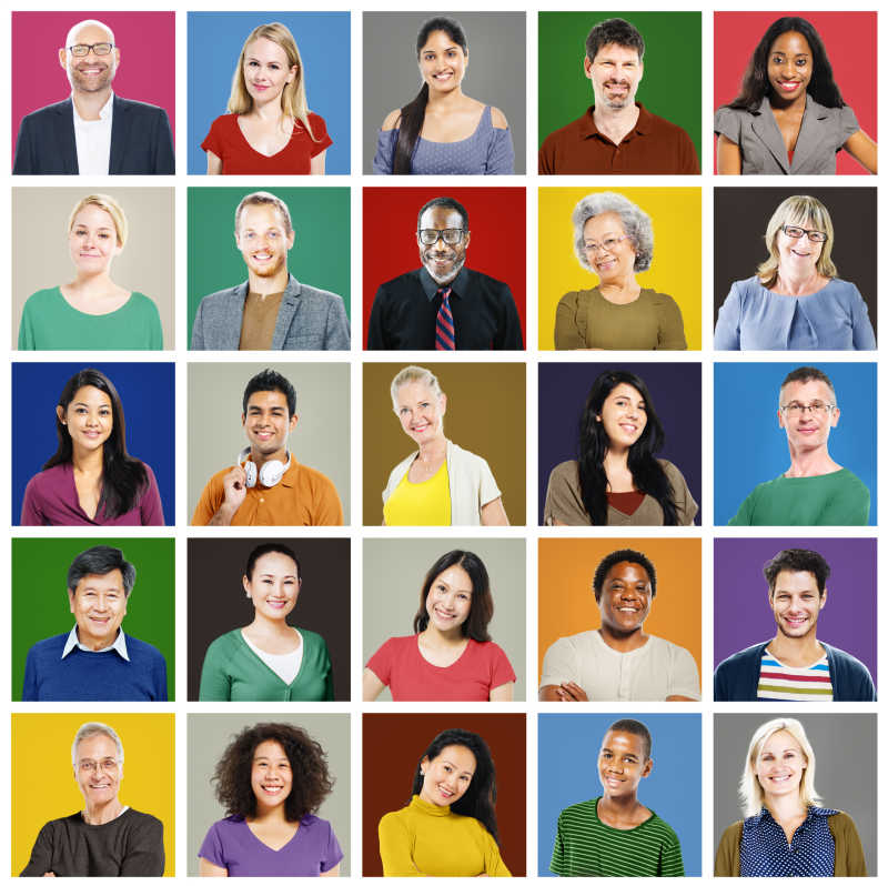 25张不同国家的人民肖像拼图