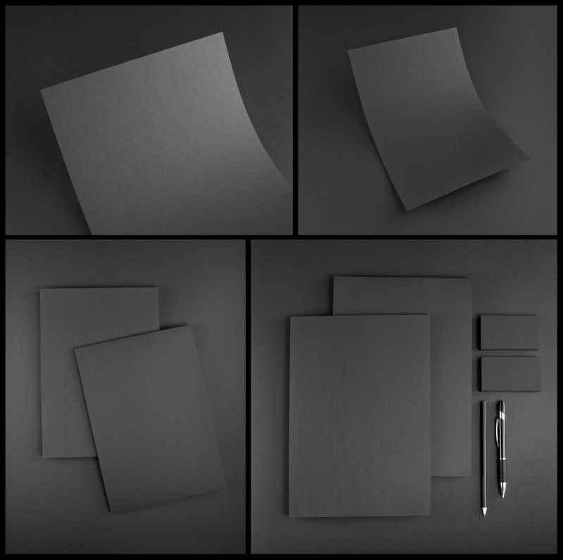 深灰色空白纸片