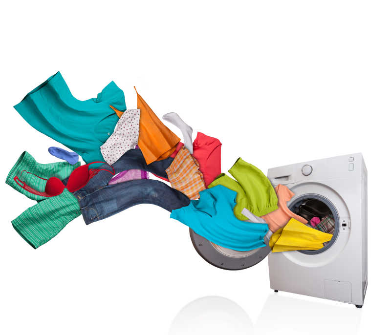 洗衣机洗衣服概念表现