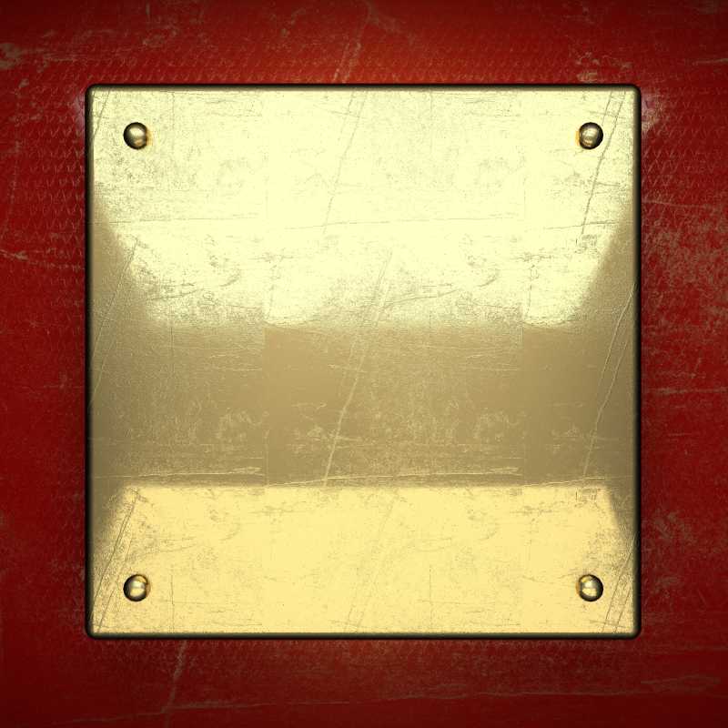 红色背景的金色相框