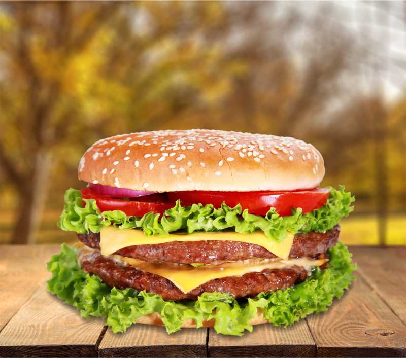 一个美味汉堡包