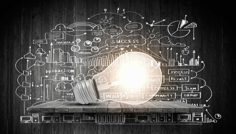 创意概念灯泡特写