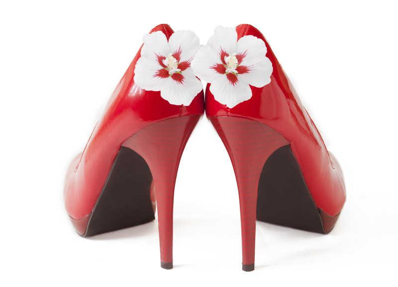 红色高跟鞋的特写