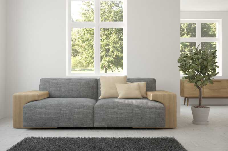 白色房间和沙发