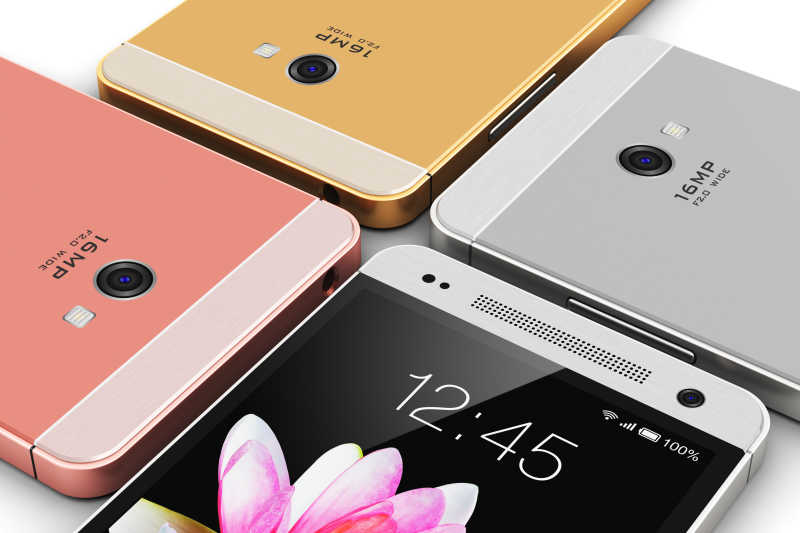 现代的触摸屏智能彩色后壳手机