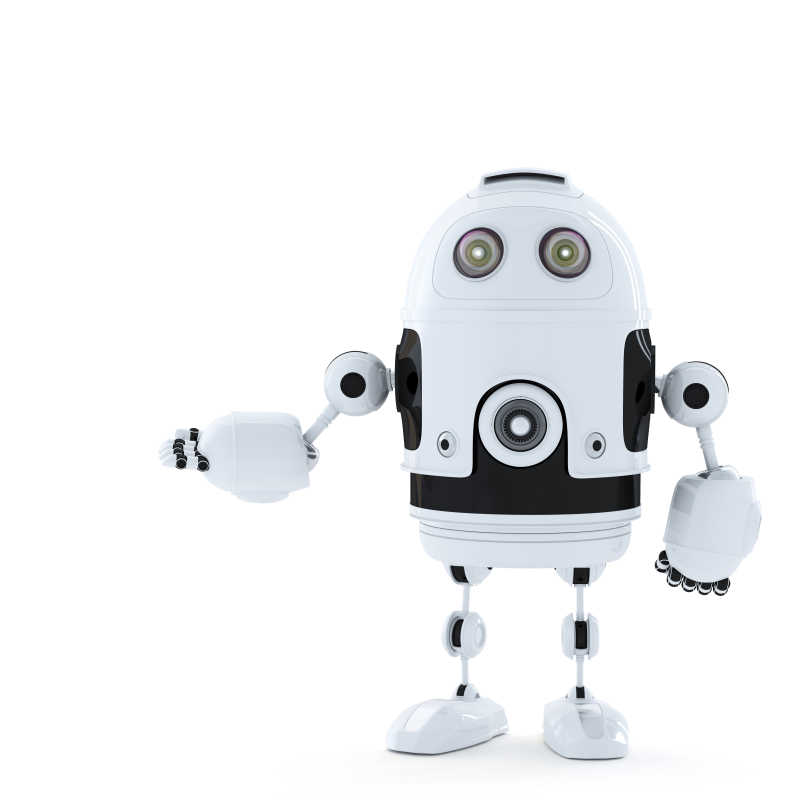 做欢迎手势的机器人