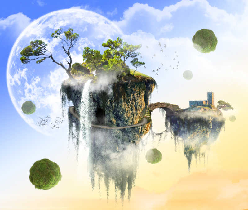 幻想空中绿岛