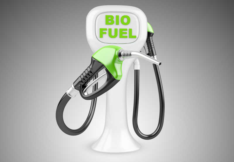 灰色背景上的加油枪