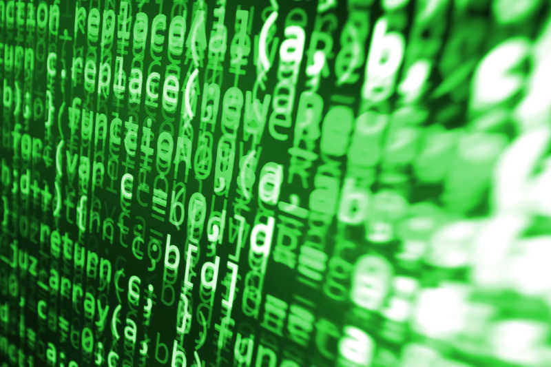 软件开发人员的代码抽象屏幕