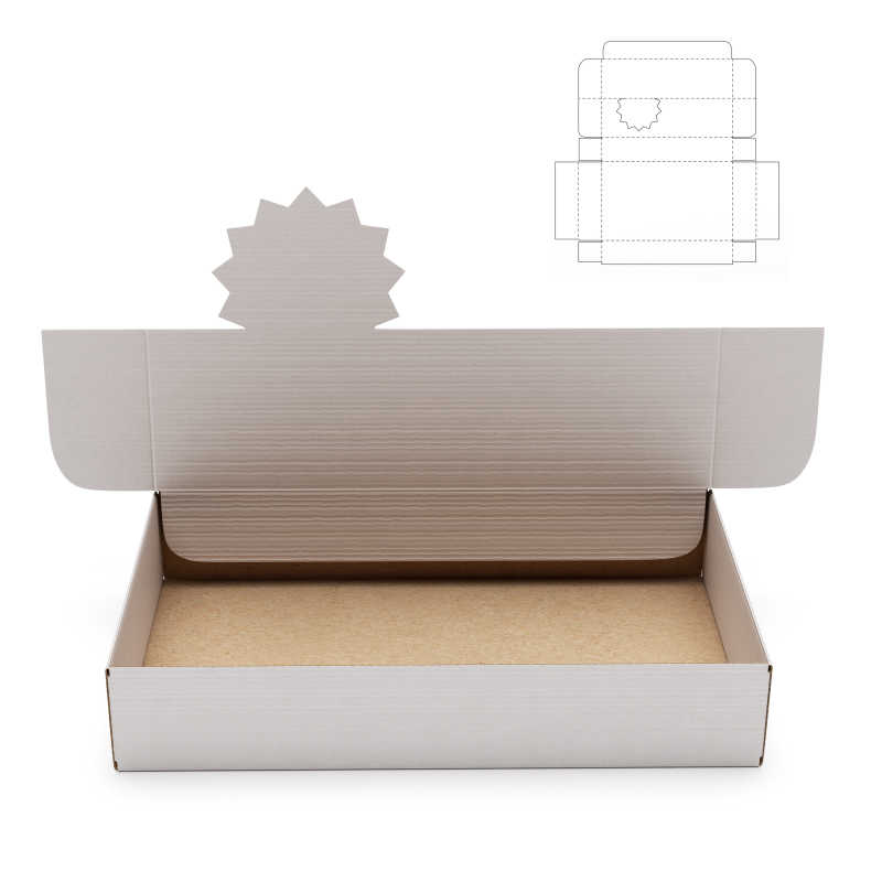 带模线的包装盒