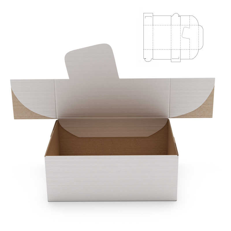 带模线布局的包装盒