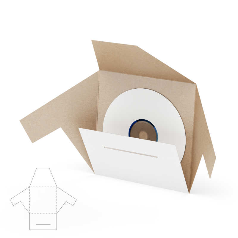 带有线模板的CD包装盒