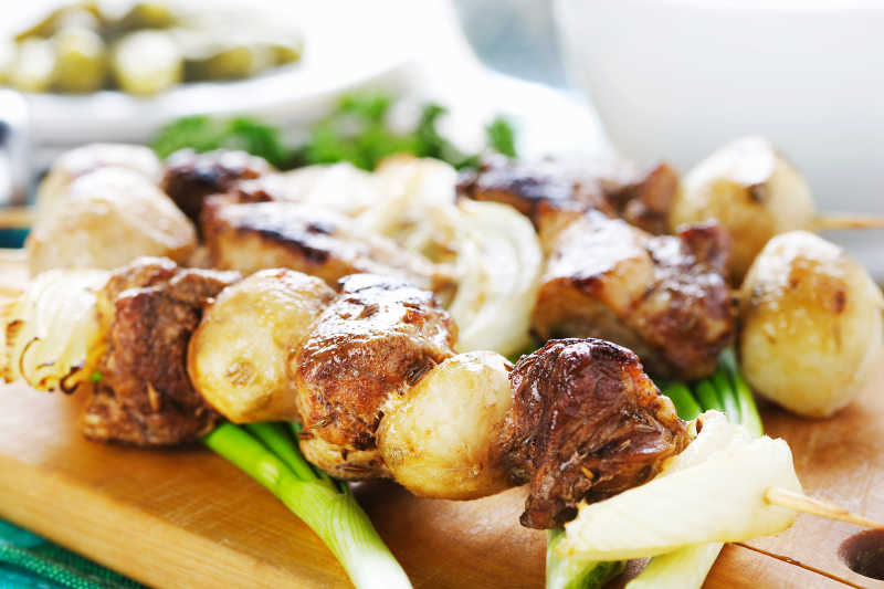 土耳其烤串特写