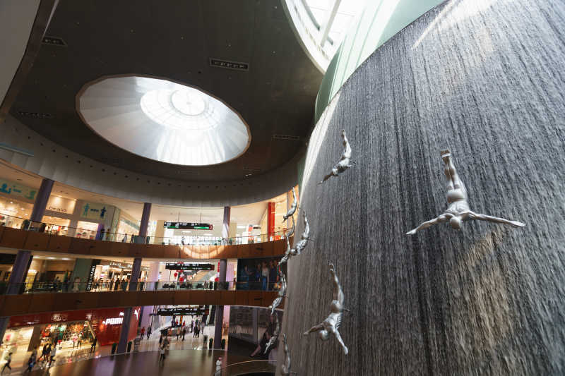 迪拜购物中心内部景色