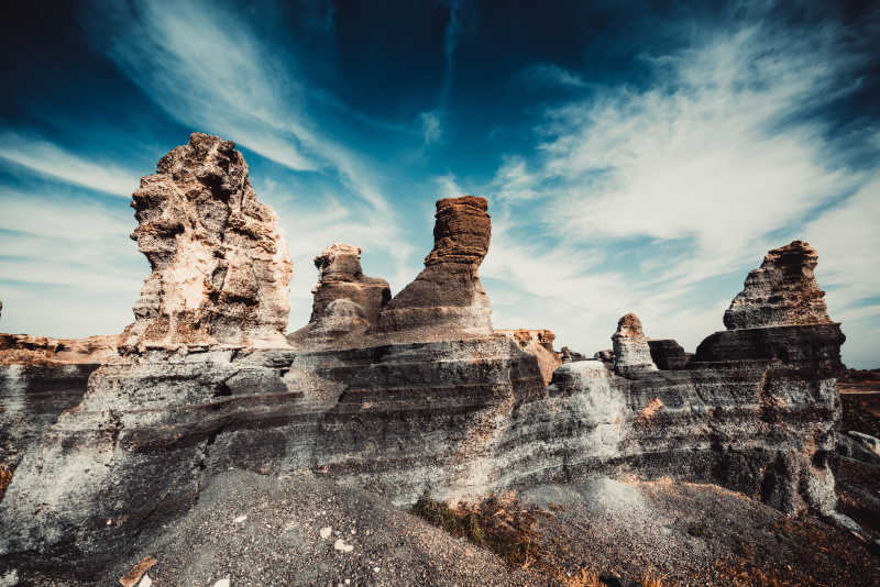 壮丽岩石自然风景