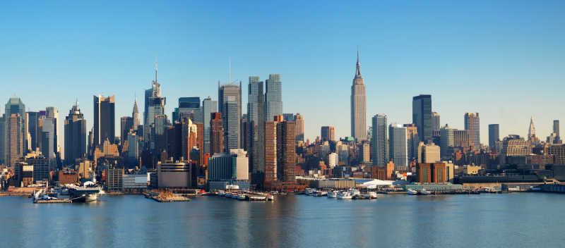 曼哈顿天际线与纽约全景