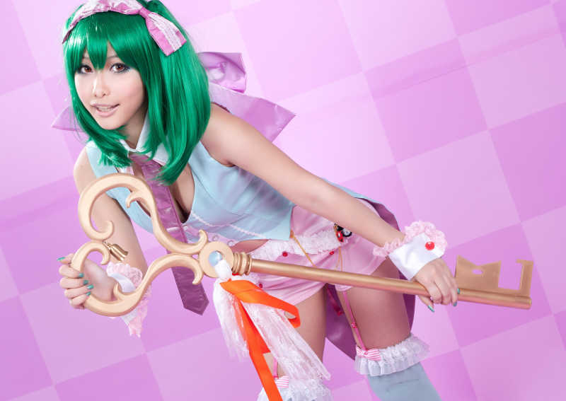 亚洲女孩扮演日本风格