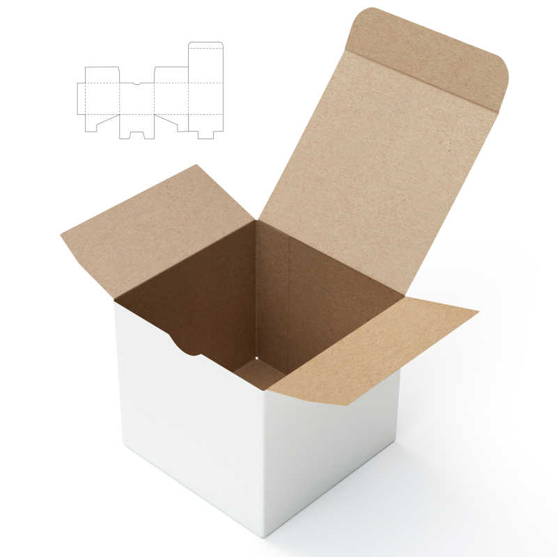 立体白色纸盒子