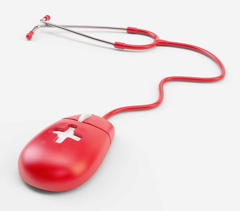 红色鼠标听诊器