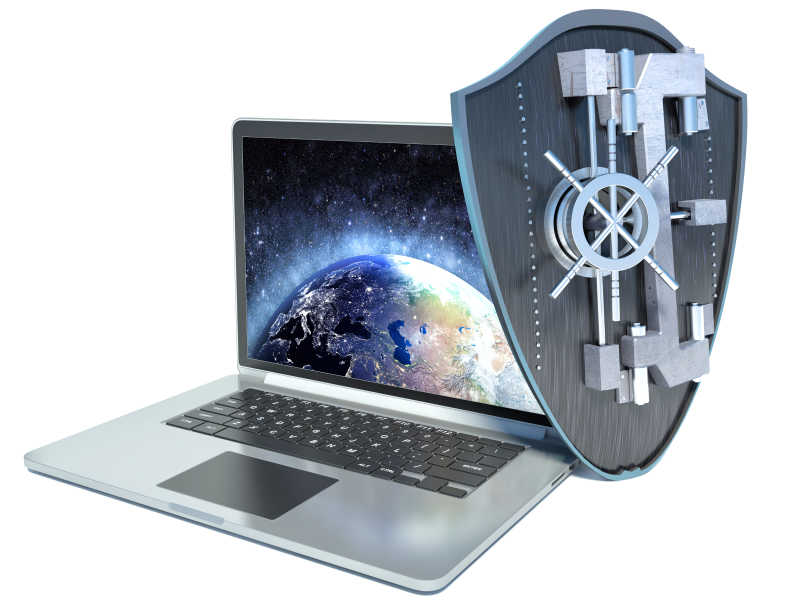 护盾与笔记本电脑