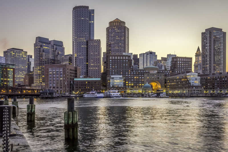 马萨诸塞州城市全景图