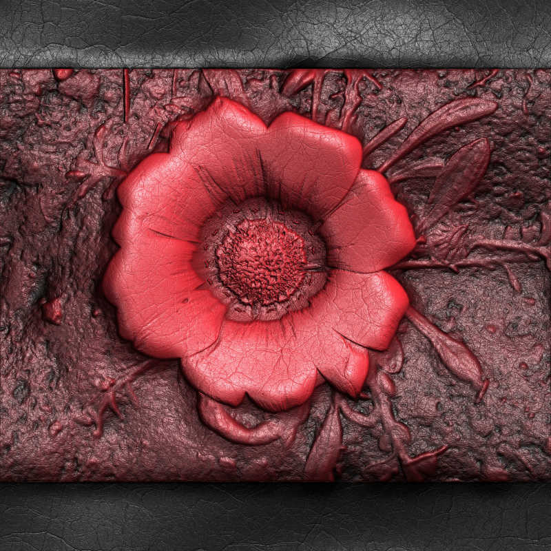 红色立体压花背景