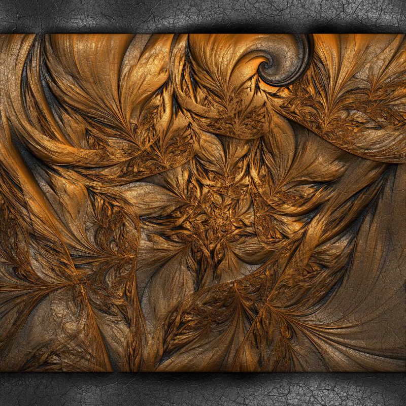 暗黄色复古繁华的压花抽象背景