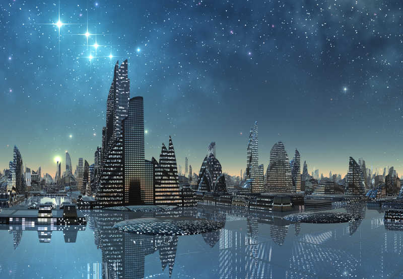 未来的外星人城市