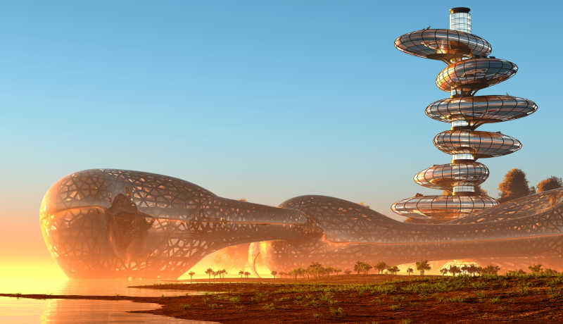 沿海的未来城市