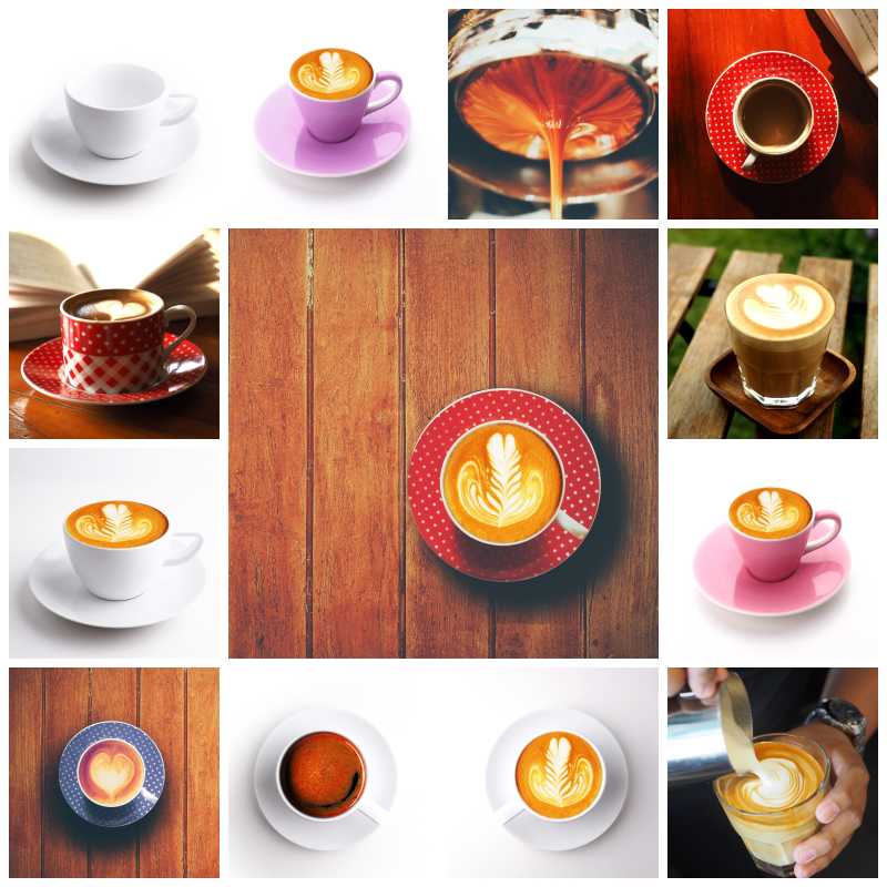 咖啡拼贴咖啡意大利浓咖啡