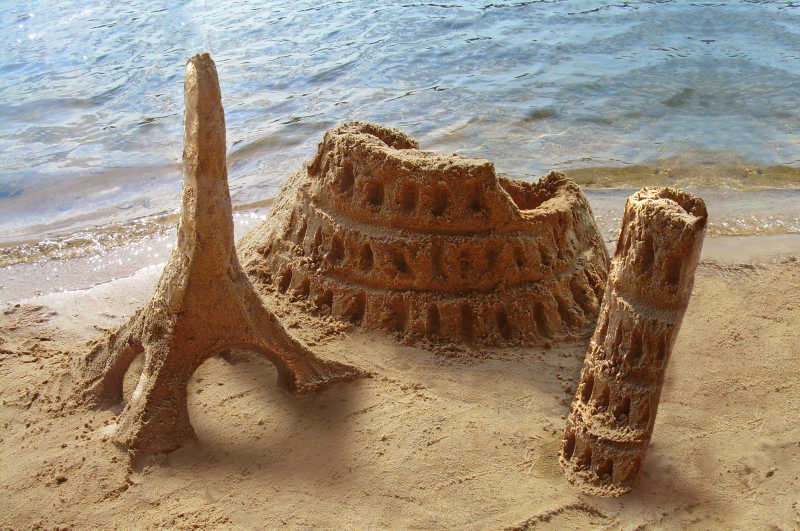 沙子造型简单图片